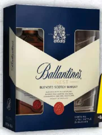 BALLANTINE'S BLENDED SCOTCH WHISKY CU 2 PAHARE, 0.7L