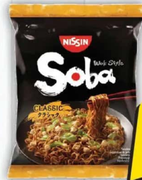 Nissin Soba Tăiței cu sos condimentat, clasic, 109g / cu sos chilli, 111g