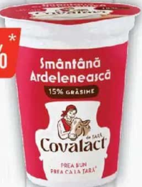 Covalact de Țară Smântână ardelenească, 15% grăsime, 370g