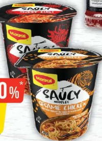 Maggi Magic Asia Preparat instant cu tăiței în sos, cu gust de pui și susan/Tăiței în sos dulce-pica