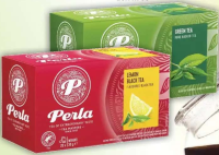 Perla Ceai negru cu coajă de lămâie, 20x1.5g/ceai verde, 20x1.75g