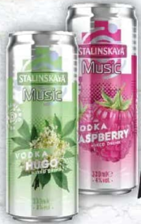 STALINSKAYA MUSIC HUGO/RASPBERRY, 4%, 330ML