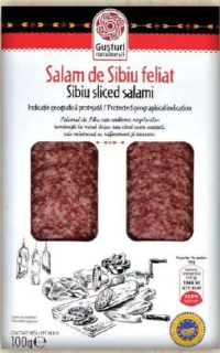 Gusturi românești Salam de Sibiu feliat vid 100g