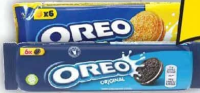 Oreo Biscuiți de cacao cu cremă cu aromă de vanilie/Golden, vanilie, 66g