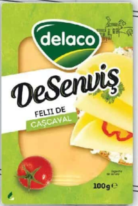 Delaco Desenviș Cașcaval, felii, 100g