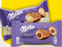 MILKA CROISSANT CU CREMĂ CU AROMĂ DE VANILIE/CREMĂ CU CIOCOLATĂ, 50G