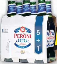 Peroni Nastro Azzurro Bere, sticlă, (5+1)x0.33L