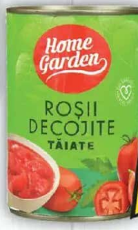 Home Garden Pulpă de roșii decojite și tăiate, 400g