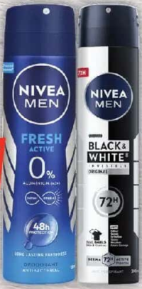 Nivea Men Deodorant spray, diverse sortimente, 150ml/200ml