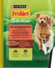 Friskies Hrană umedă pentru câini, diverse sortimente, 85g