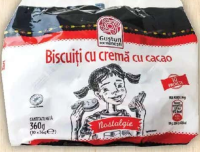 Gusturi românești Biscuiți cu cremă cu cacao 10x36g