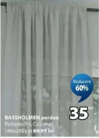 BASSHOLMEN perdea 140x245 cm