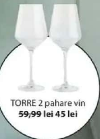 TORRE 2 pahare vin