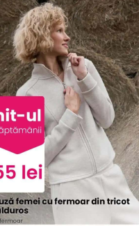 Bluză femei cu fermoar din tricot călduros cu fermoar