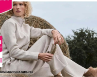 Pantaloni femei din tricot călduros cu buzunare