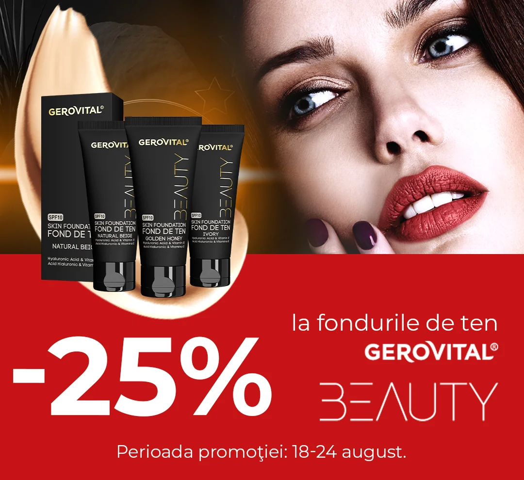 Dr. Max: -25% la fondurile de ten Gerovital Beauty