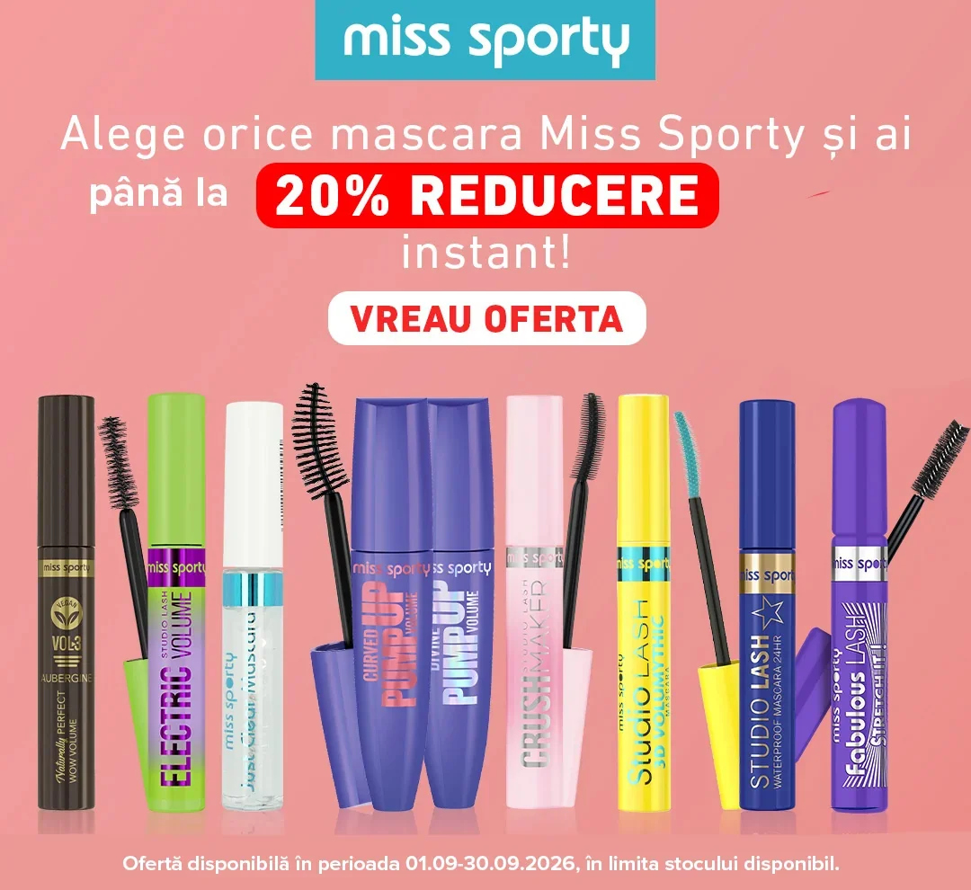Dr. Max: Mascara Miss Sporty cu până la 20% reducere