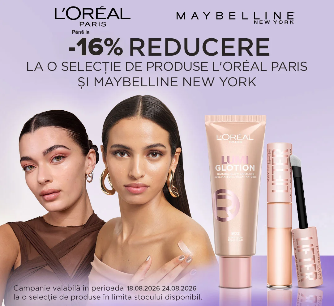 Dr. Max: Până la -16% reducere la produse L’Oréal Paris și Maybelline New York