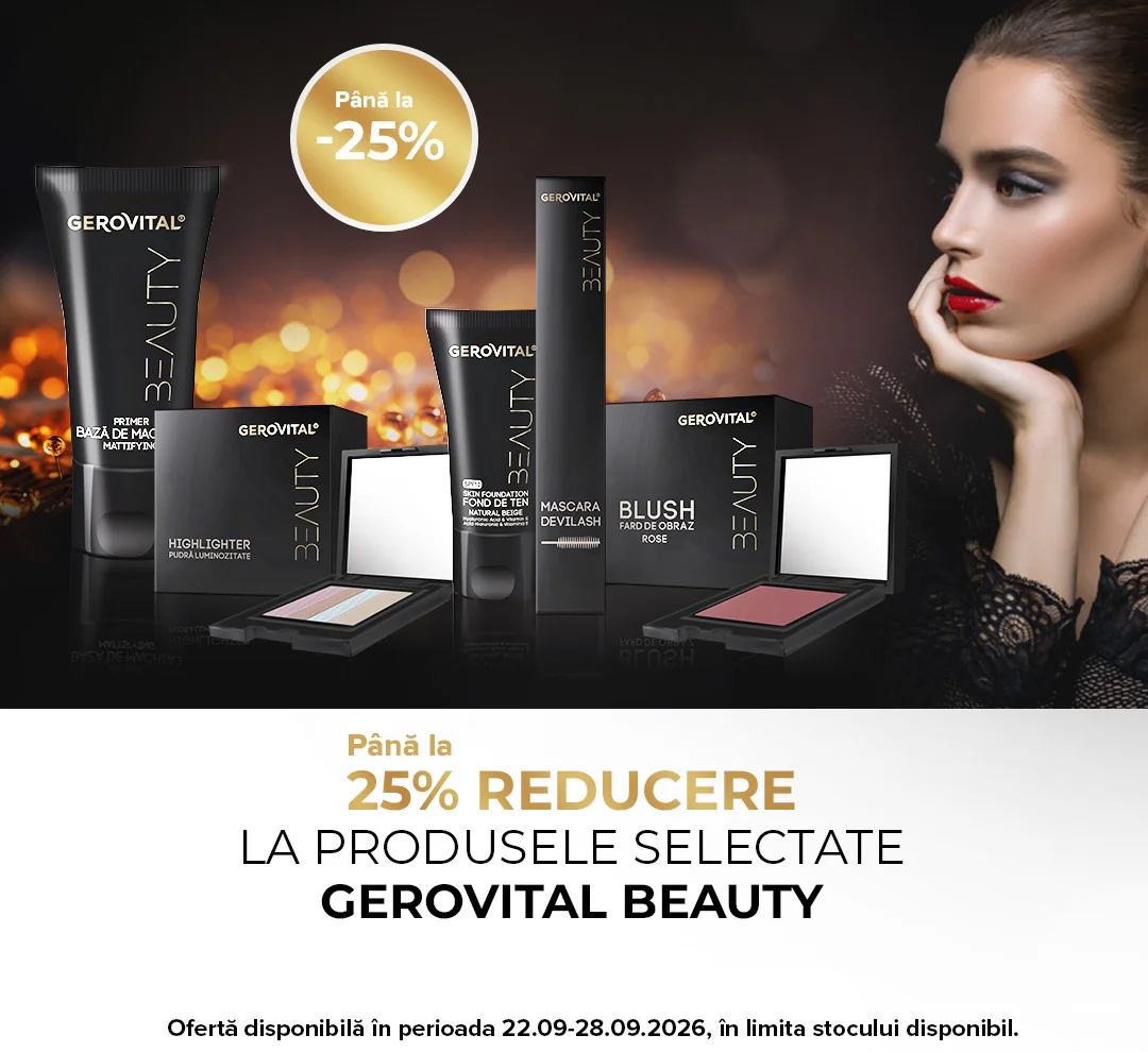 Dr. Max: Până la 25% reducere la produsele selectate Gerovital Beauty