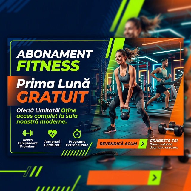 Abonament Fitness – Prima Lună Gratuit