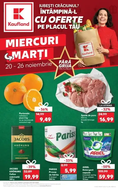 Kaufland: Ofertă actuală din 20.11.2024 - 20.11. 26.11. oferte