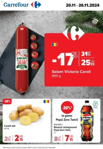 Carrefour: Ofertă actuală din 20.11.2024 - 20.11. 26.11. oferte